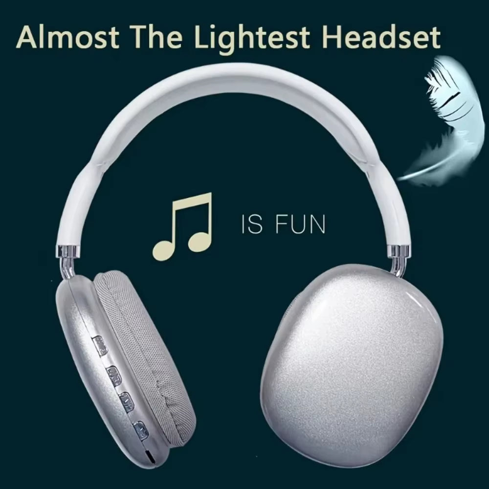 New P9 Wireless Bluetooth Headphones Noise Cancelling Mic Pods over Ear Sports Gaming Headset for Apple