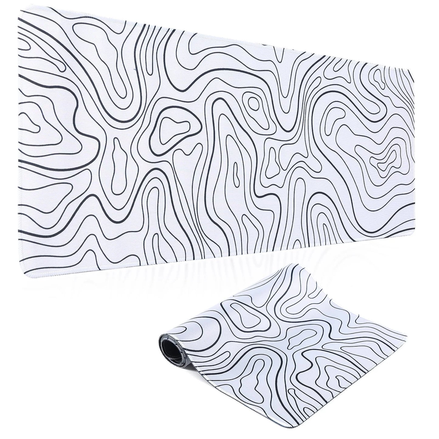 Mouse Pad Gaming Mousepad 31.5 X 11.8 X0.12In Large Mouse Pad for Keyboard and Mouse with Anti-Slip Rubber Base, Keyboard Pad XL Mouse Mat for Home and Office(White)