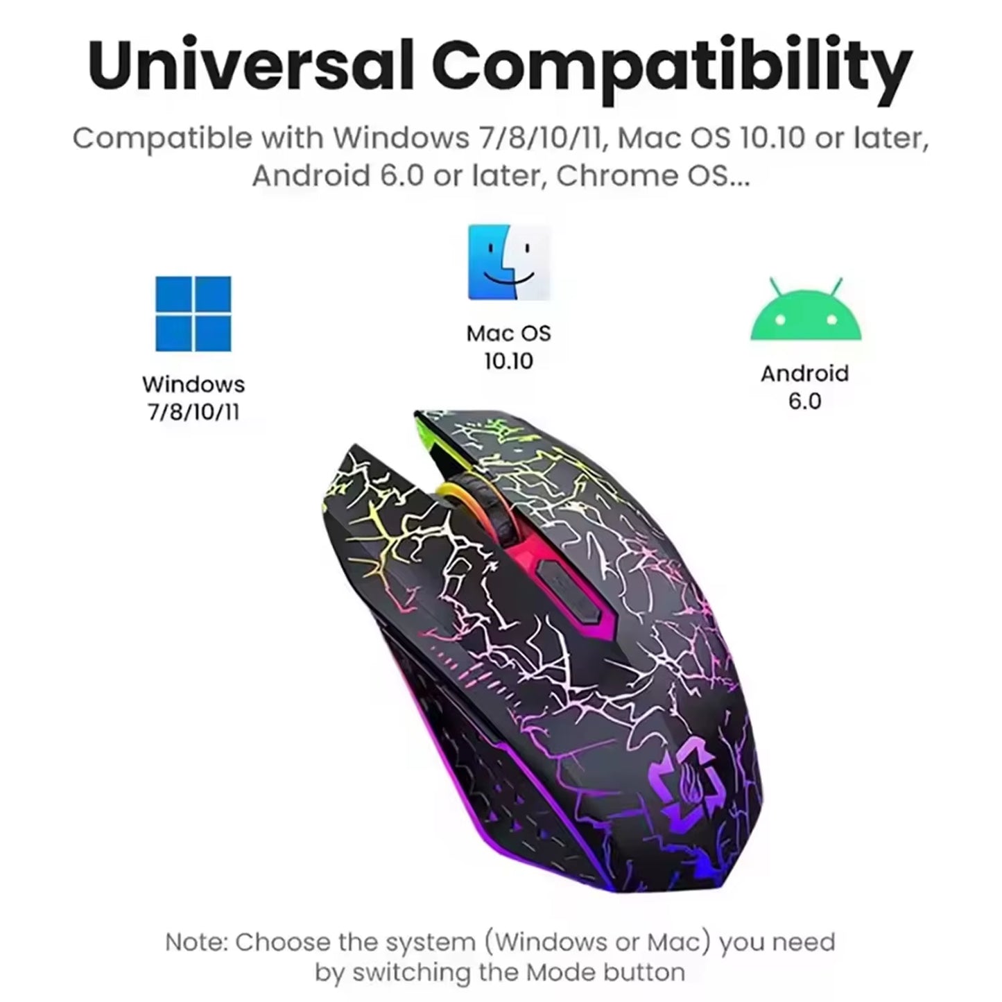 Bluetooth 5.2 Wireless Mouse RGB Gaming Mouse Silent Mouse Rechargeable for PC Laptop Mouse Ergonomic 1600DPI Mouse Mice HOT New