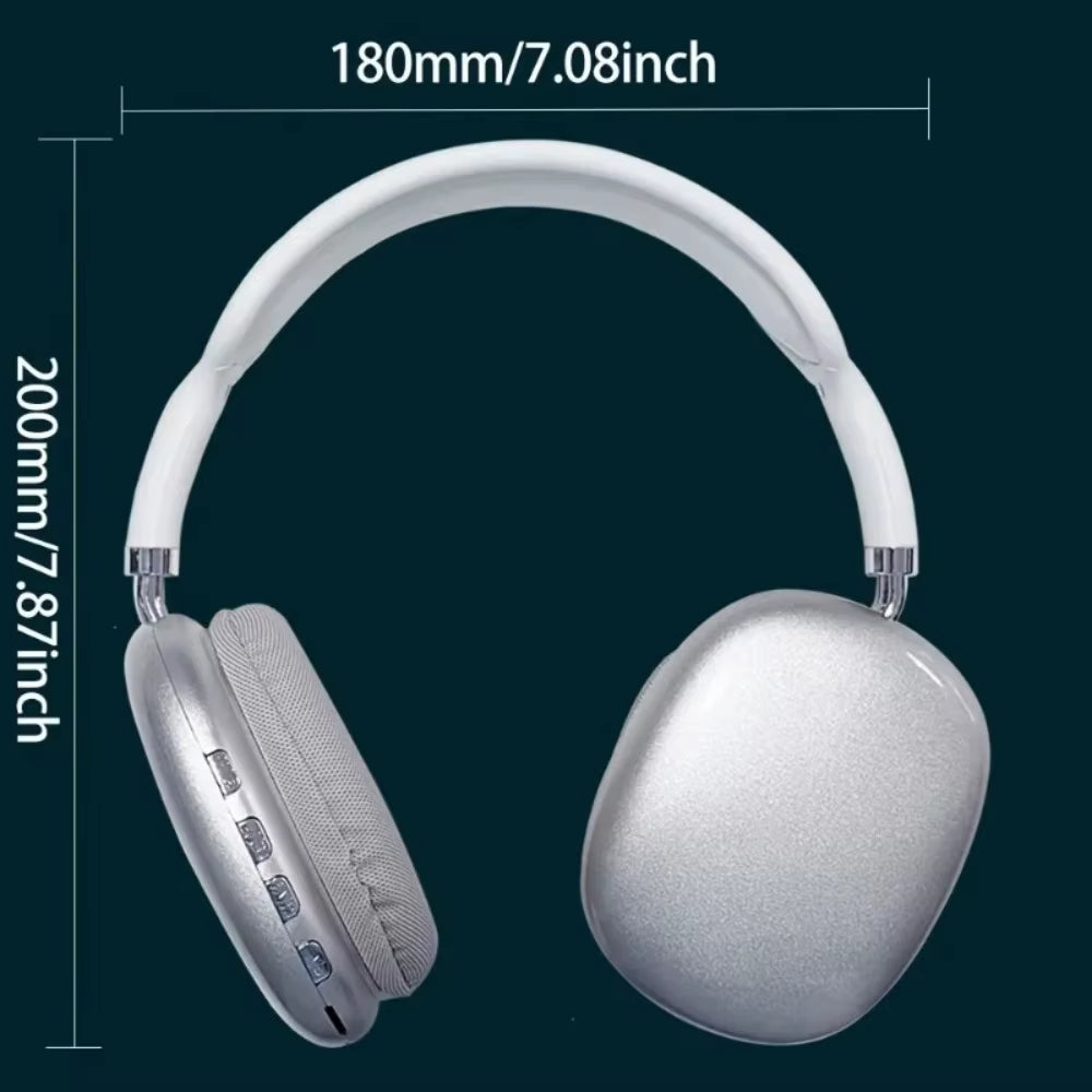 New P9 Wireless Bluetooth Headphones Noise Cancelling Mic Pods over Ear Sports Gaming Headset for Apple