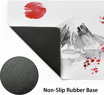 Cherry Blossom Sakura Gaming Mouse Pad 35.4×15.7Inch with Stitched Edges Extended Waterproof Desk Pads Non-Slip Rubber Base Large Keyboard Mat Computer Gaming Mousepad for Work/Office/Home (Eight)