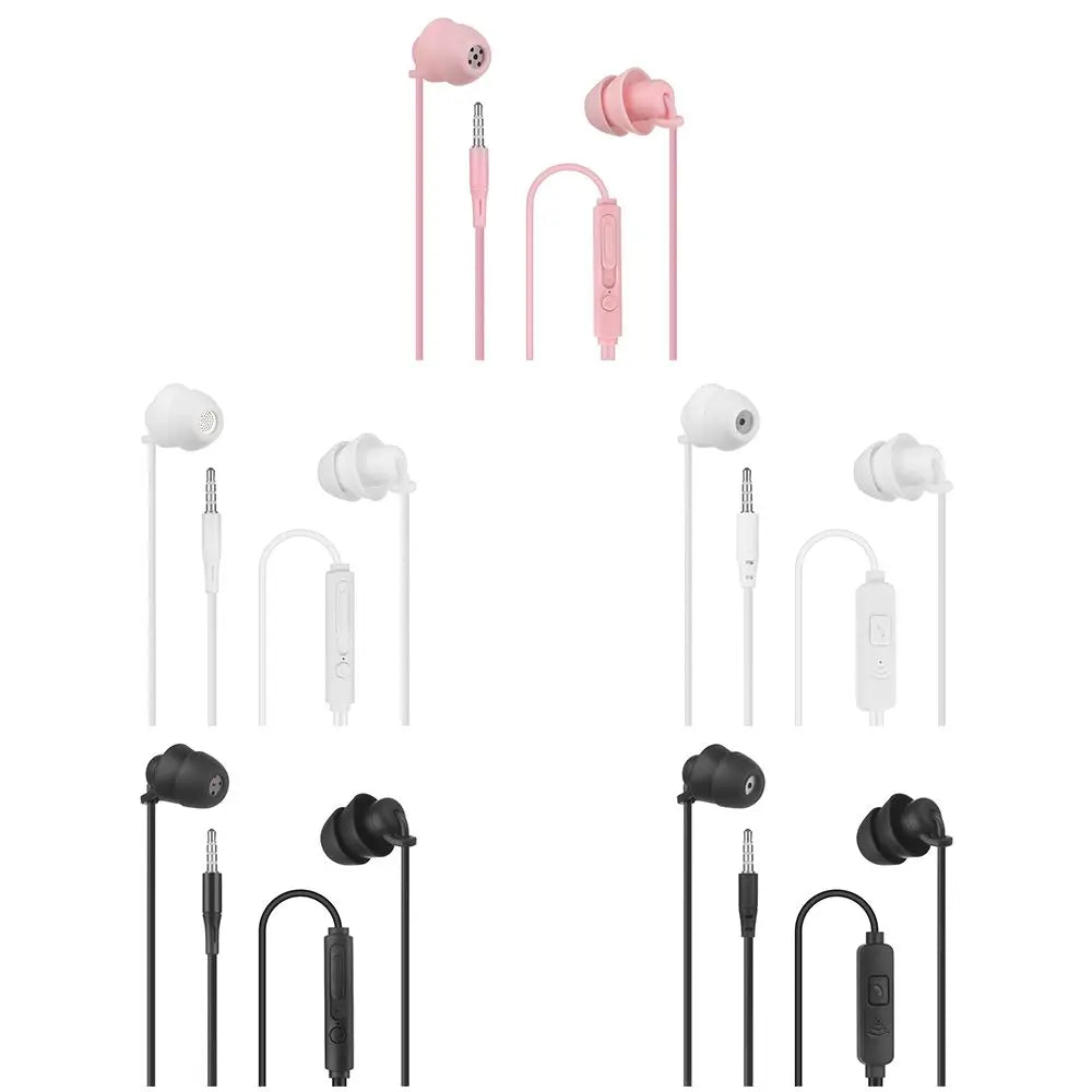 3.5Mm Wired In-Ear Headphones with Volume Control Sleeping Headphones Noise Canceling Headphones for Samsung Huawei and Xiaomi