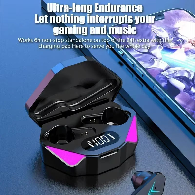 NEW X15 TWS Earphones Bluetooth Wireless Gamer Headphones 65Ms Low Latency Earbuds Fone Headset Gamer with Mic Handfree