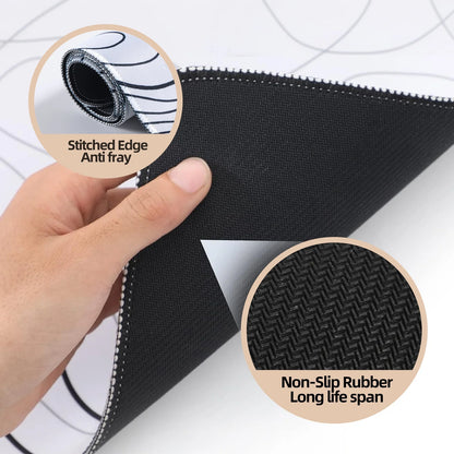 Mouse Pad Gaming Mousepad 31.5 X 11.8 X0.12In Large Mouse Pad for Keyboard and Mouse with Anti-Slip Rubber Base, Keyboard Pad XL Mouse Mat for Home and Office(White)