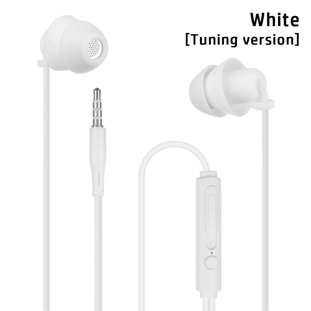 3.5Mm Wired In-Ear Headphones with Volume Control Sleeping Headphones Noise Canceling Headphones for Samsung Huawei and Xiaomi
