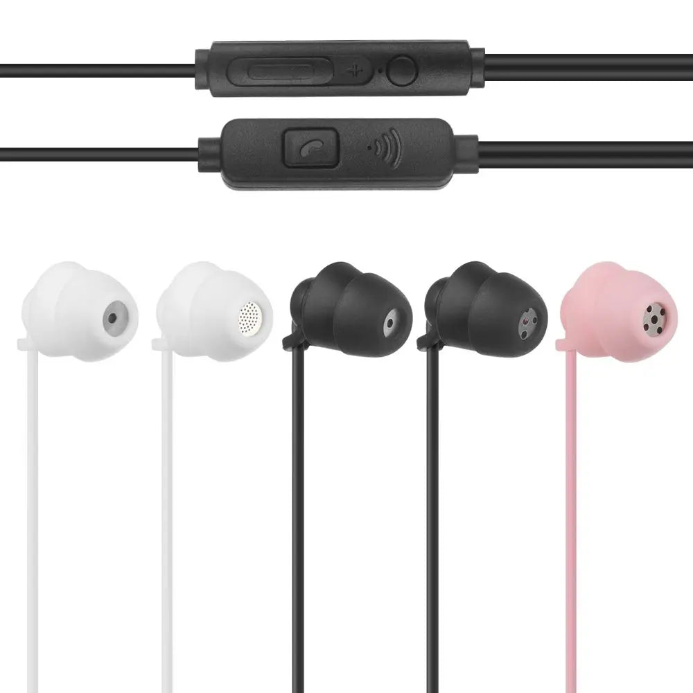 3.5Mm Wired In-Ear Headphones with Volume Control Sleeping Headphones Noise Canceling Headphones for Samsung Huawei and Xiaomi