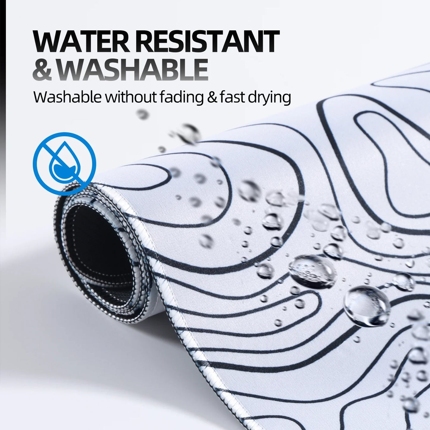 Mouse Pad Gaming Mousepad 31.5 X 11.8 X0.12In Large Mouse Pad for Keyboard and Mouse with Anti-Slip Rubber Base, Keyboard Pad XL Mouse Mat for Home and Office(White)