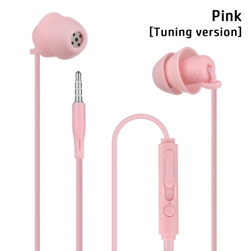 3.5Mm Wired In-Ear Headphones with Volume Control Sleeping Headphones Noise Canceling Headphones for Samsung Huawei and Xiaomi