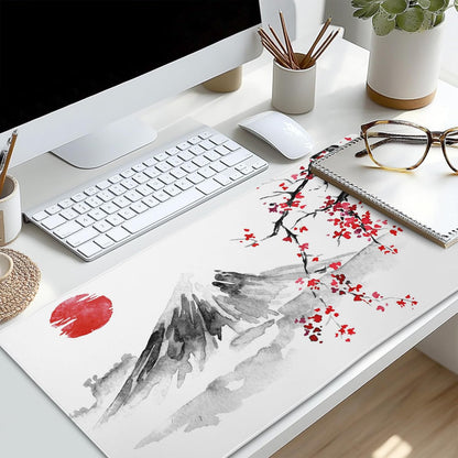 Cherry Blossom Sakura Gaming Mouse Pad 35.4×15.7Inch with Stitched Edges Extended Waterproof Desk Pads Non-Slip Rubber Base Large Keyboard Mat Computer Gaming Mousepad for Work/Office/Home (Eight)
